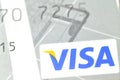 Closeup of VISA credit card