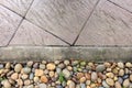 Closeup walkway stone path