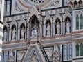 Closeup of the wall of Cathedral of Saint Mary of the Flower in Florence, Italy