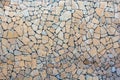 Closeup wall covered in pieces of stone background Royalty Free Stock Photo