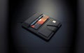 CloseUp of a Wallet with Payment Cards.Generated image Royalty Free Stock Photo
