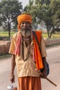 Closeup of wandering Sadhu, Bullapur, Karnataka, India