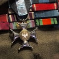 closeup of War Order of Virtuti Militari, Poland. Order is Poland Royalty Free Stock Photo