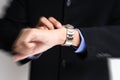 Luxury men wristwatch Royalty Free Stock Photo