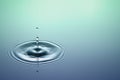 Falling drop of water Royalty Free Stock Photo