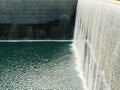 Closeup waterfall in new york city manhattan ground zero memorial