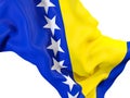 Waving flag of bosnia and herzegovina