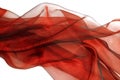 Wavy red organza fabric Royalty Free Stock Photo