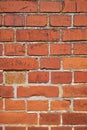 Closeup of weathered facebrick wall and copy space on exterior of a home, house or city building. Texture and detail Royalty Free Stock Photo