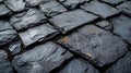 A closeup of weatherresistant and durable slate tiles perfect for adding a touch of elegance and sophistication to any Royalty Free Stock Photo