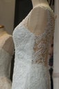 Wedding dress on mannequin in fashion store for women