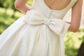 closeup of wedding dresses