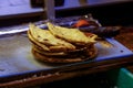 Closeup of Wheat Roti, Wheat Chapati . in Galle face, Colombo Royalty Free Stock Photo