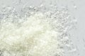 Closeup of white granulated sugar on Isolated White Background Royalty Free Stock Photo