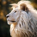 Closeup of white majestic lion Royalty Free Stock Photo