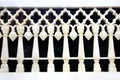 Closeup of a white painted concrete grillwork at Junagarh Fort in Bikaner, Rajasthan, India Royalty Free Stock Photo