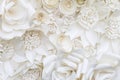 Closeup white paper flower design background Royalty Free Stock Photo