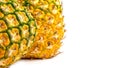 Closeup of whole Pineapple isolated on white background Royalty Free Stock Photo