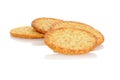 Closeup whole wheat crackers