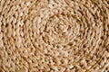 Closeup wicker rug, pattern, weaving texture Rustic style table mat