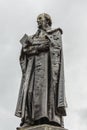Closeup of William Ewart Gladstone Statue on George Square, Glasgow Scotland UK.