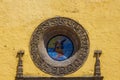 Closeup of a window from the Convent of San Gabriel Arcangel in Cholula, Mexico