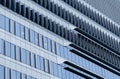 Closeup window of skyscraper glass office building. Exterior commercial building. Modern architecture design. Facade of modern Royalty Free Stock Photo