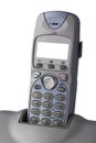 Closeup wireless telephone with blank screen Royalty Free Stock Photo