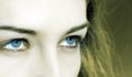 Closeup on woman with blue eyes Royalty Free Stock Photo