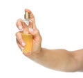 Closeup on woman hand applying perfume Royalty Free Stock Photo