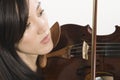 Closeup Of Woman Playing Violin Royalty Free Stock Photo