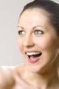 Closeup of a woman's face - laughing