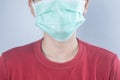 Closeup woman wear hygiene protective mask for protect COVID-19 virus. coronavirus crisis. Face of a woman wearing a mask that