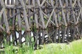 Closeup of a the wood work on an old trestle bridge Royalty Free Stock Photo