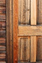 Closeup of wooden door with detailed woodgrain