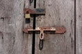 Closeup wooden door with lock Royalty Free Stock Photo