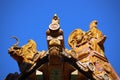 Closeup of the wooden patterns of the Beijing Xiangshan Zongjing Dazhao Temple in China