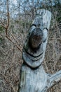 Closeup of wooden totem