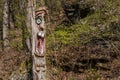 Closeup of wooden totem