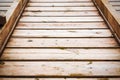 Closeup of wooden walkway