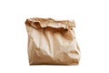 Closeup wrapped and crumpled brown paper bag Royalty Free Stock Photo