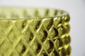 Closeup of a yellow glass vase texture surface Royalty Free Stock Photo