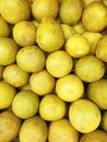 Closeup of yellow lemons, Binan wholesale market