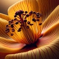 Closeup Yellow Polash flower with blur background, Orange-Yellow colour
