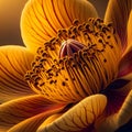 Closeup Yellow Polash flower with blur background, Orange-Yellow colour