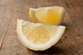 Closeup of yellow sliced lemon Royalty Free Stock Photo