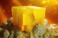 Closeup Of Yellowcake, The Concentrated Form Of Processed Uranium. Generative AI Royalty Free Stock Photo