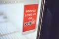 Yelp sticker Royalty Free Stock Photo