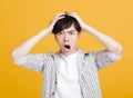 Closeup young Angry man screaming Royalty Free Stock Photo