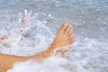 Young man relaxing on the seashore